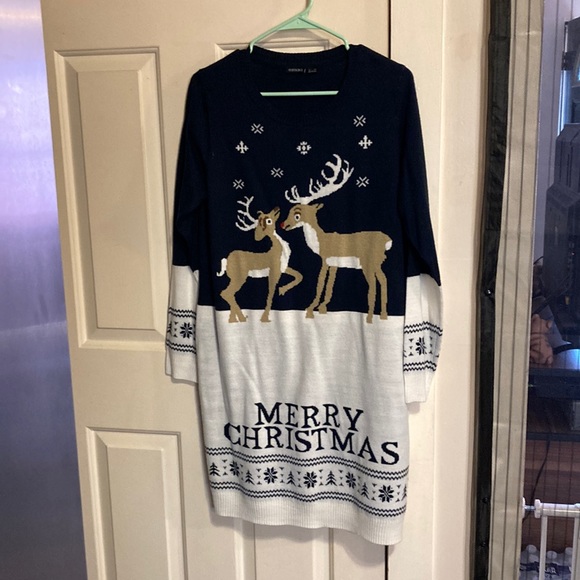 Esmara sweet Merry Christmas sweater dress size L 12/14 - Picture 1 of 6